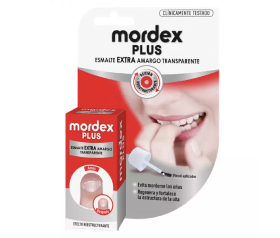 Mordex Plus Esmalte Amargo Transparente 1 Recipiente 9 Ml Com Pincel