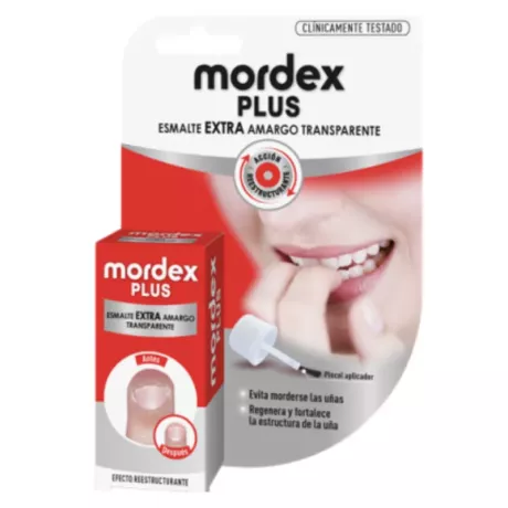 Mordex Plus Esmalte Amargo Transparente 1 Recipiente 9 Ml Com Pincel