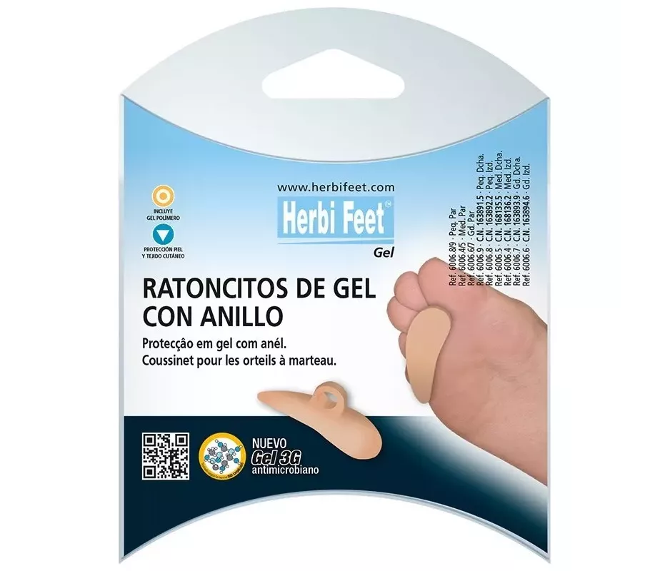 Ratoncito C/Anillo Sujeccion Herbi Feet Polimero Dcho T- S