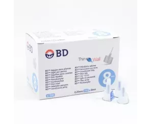 Agulha para caneta estéril Bd 31 G (0,25 Mm X 8 Mm) 100 U/Caixa