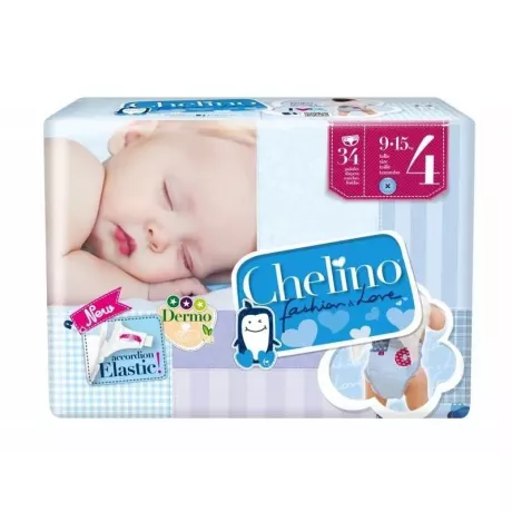 PAÑAL INFANTIL CHELINO FASHION & LOVE T- 4 (9 - 15 KG) 36 PAÑALES