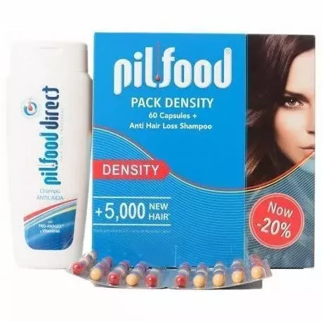 Pilfood Pack Density - 60 Cápsulas + Champú Anticaída