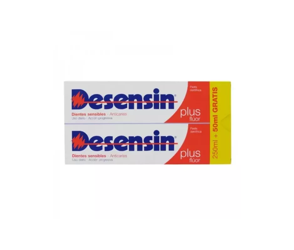 Pacote de creme dental Desensin Plus 2 recipientes 150 ml