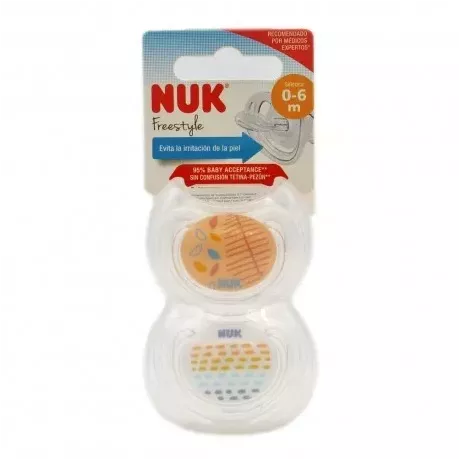 Chupeta de silicone Nukete Freestyle T-1 2 chupetas