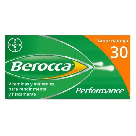 BEROCCA PERFORMANCE 30 COMPRIMIDOS EFERVESCENTES SABOR LARANJA