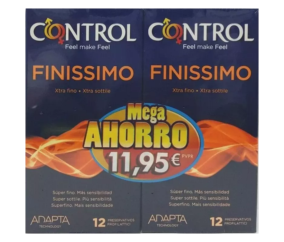 Control Finissimo Preservativos 2 Recipientes 12 Unidades