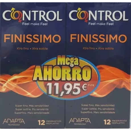 Control Finissimo Preservativos 2 Envases 12 Unidades