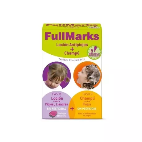 Fullmarks Shampoo + Loção Antipiolhos e lêndeas