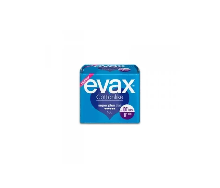 Compresas Higienicas Femeninas Evax Cottonlike Superplus 10 Compresas