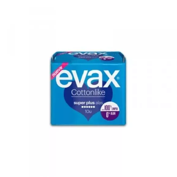 Compresas Higienicas Femeninas Evax Cottonlike Superplus 10 Compresas