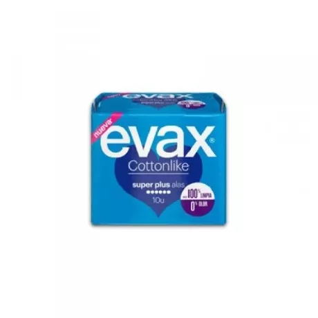 Guardanapos Sanitários Femininos Evax Cottonlike Superplus 10 Guardanapos Sanitários