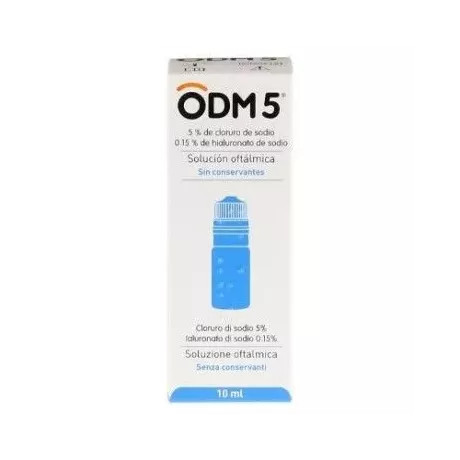 Odm 5 Solução Oftálmica Hiperosmolar Antiedema da Córnea 1 Frasco Multidose 10 Ml