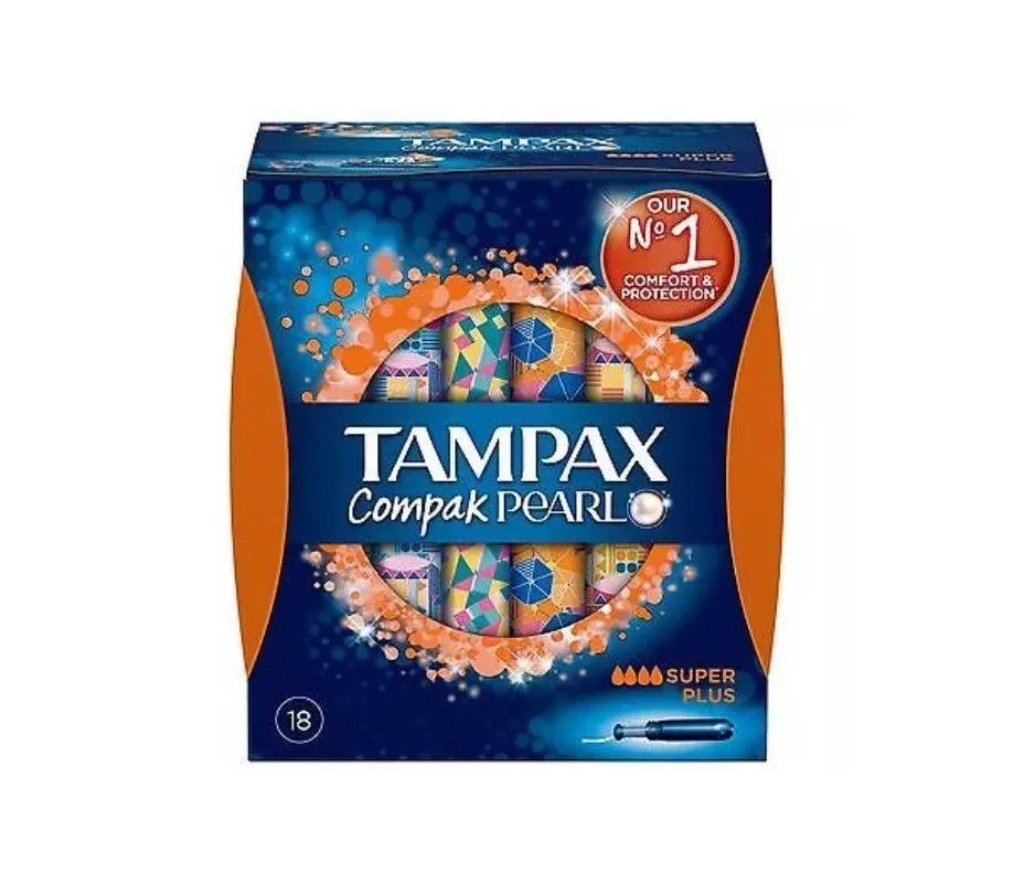 Tampão Tampax Compak Pearl 100% Algodon Super Plus 16 U