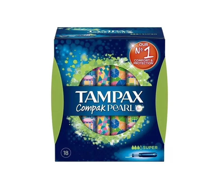 Tampax Compak Pearl Tampon 100%Algodon Super 16 U