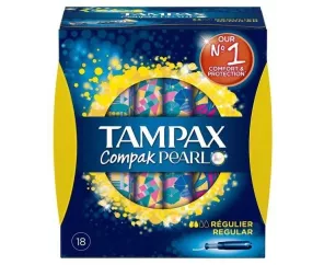 Tampão Tampax Compak Pearl 100% Algodon Regular 16 U