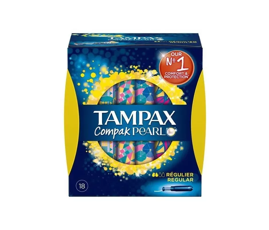 Tampax Compak Pearl Tampon 100%Algodon Regular 16 U