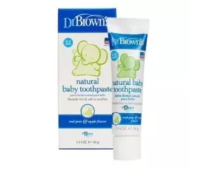 Creme dental natural bebê infantil Dr Brown 1 pacote 40 g