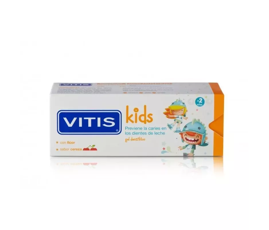 Creme dental em gel Vitis Kids 1 recipiente 50 ml Creme dental em gel Vitis Kids 1 recipiente 50 ml