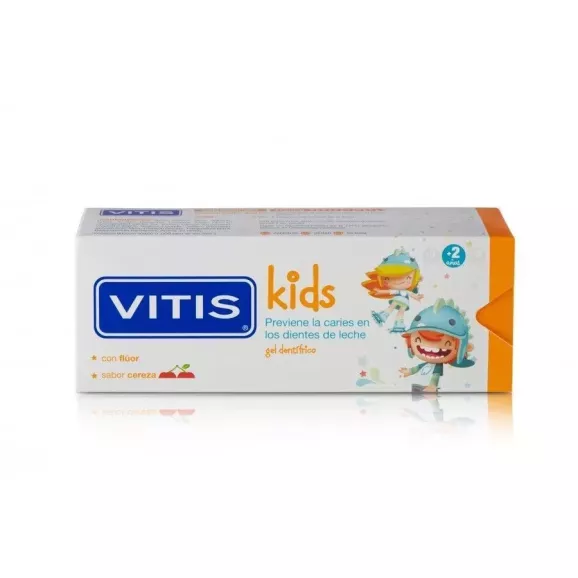 Creme dental em gel Vitis Kids 1 recipiente 50 ml Creme dental em gel Vitis Kids 1 recipiente 50 ml