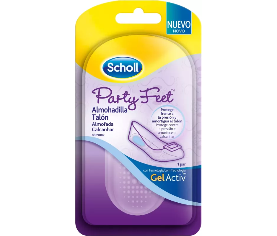 Copo protetor de calcanhar Scholl Party Feet com tecnologia Gelactiv 1 par