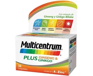 Multicentrum Plus Ginseng e Ginkgo 30 Comprimidos