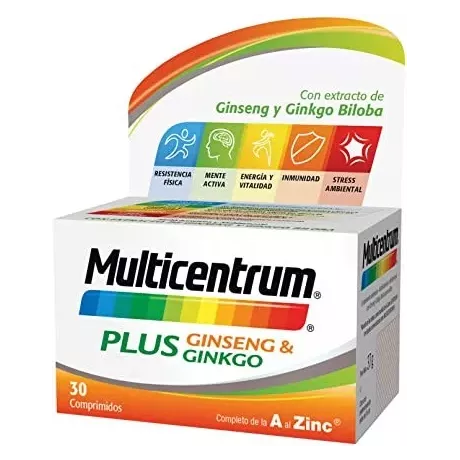 Multicentrum Plus Ginseng Y Ginkgo 30 Comprimidos