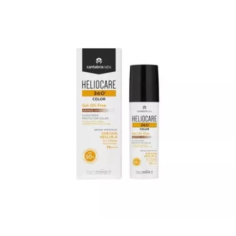 Heliocare 360º Spf 50+ Color Gel Protector Oil-Free Solar 1 Envase 50 Ml Cor Bege