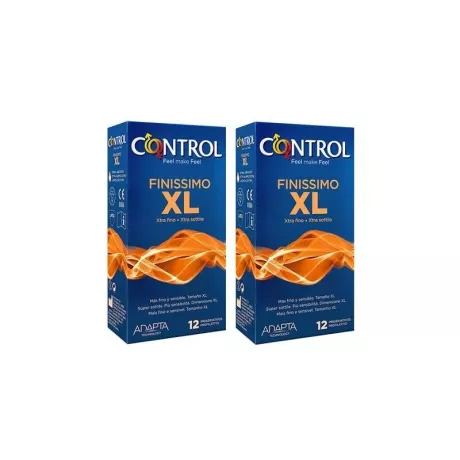 Preservativos Control Finissimo Xl 12 Unidades + 12 Unidades Pacote Poupança