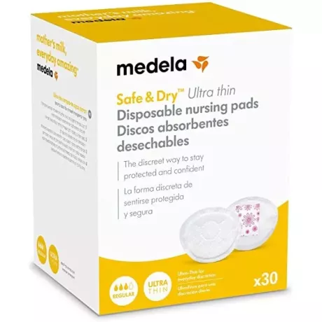 Discos absorventes descartáveis ​​Medela Safe & Dry Ultrafino 60 U