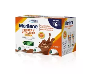 MERITENE FUERZA Y VITALIDAD DRINK  6 UNIDADES 125 ML PACK SABOR CHOCOLATE