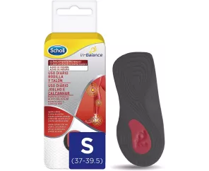 Plantillas Uso Diario Rodilla Y Talon Scholl In-Balance Talla S 1 Par