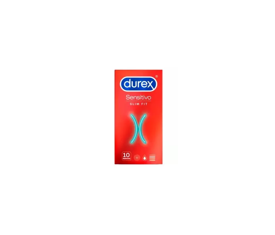 Preservativos DUREX SENSITIVE SLIM FIT 10 UNIDADES