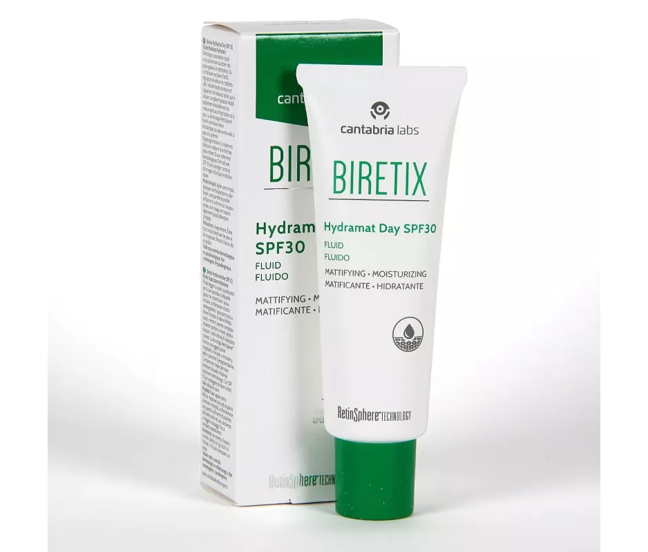 Biretix Hydramat Day Spf 30 Fluido Matificante Hidratante 1 Envase 50 Ml