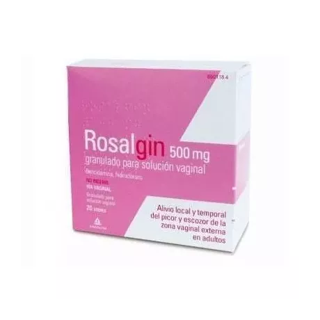 Rosalgin 500 Mg Granulado Solucion Vaginal 20 Sobres