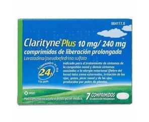 Clarityne Plus 10/240 mg 7 comprimidos de liberação prolongada