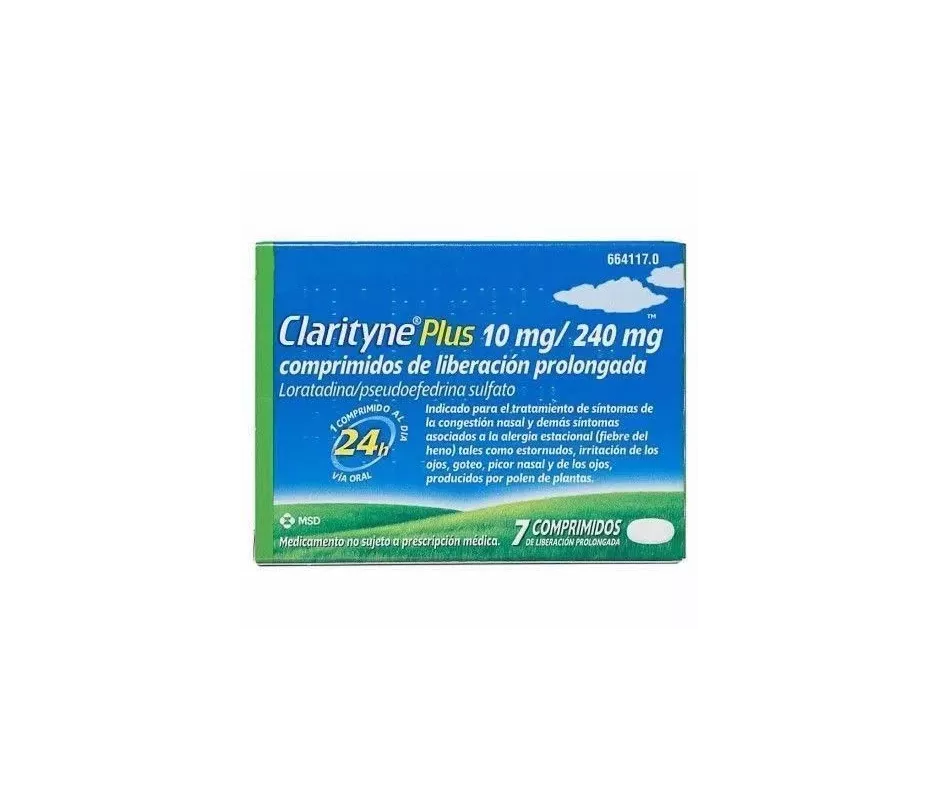 Clarityne Plus 10/240 mg 7 comprimidos de liberação prolongada