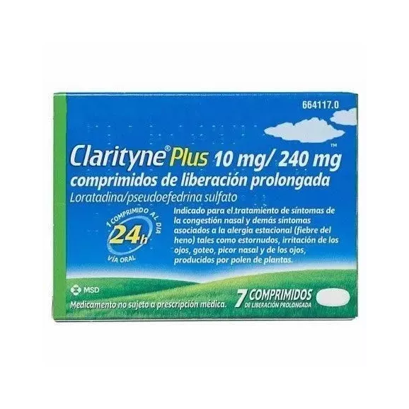 Clarityne Plus 10 mg Liberación Prolongada | Tufarma.online