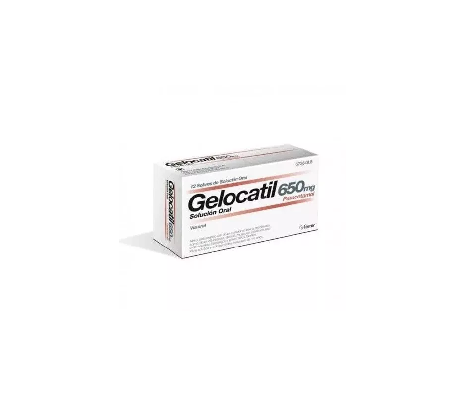 Gelocatil 650 Mg 12 Envelopes Solução Oral