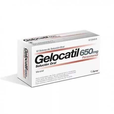 Gelocatil 650 Mg 12 Envelopes Solução Oral