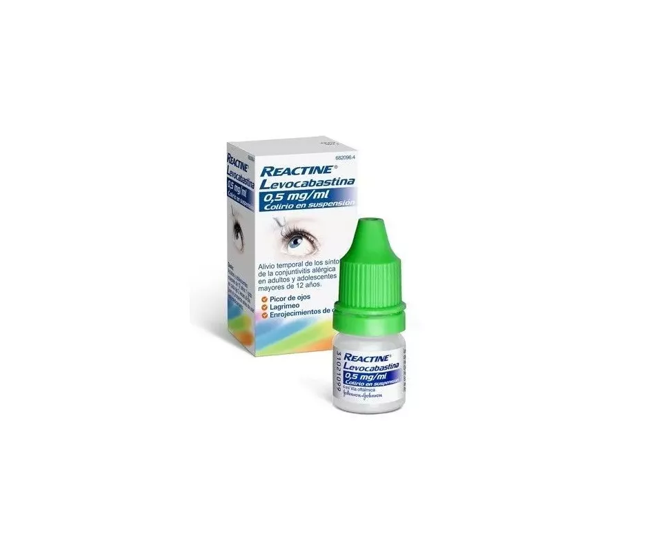 Reactine Levocabastina 0.5 Mg/Ml Colirio 1 Frasco Suspension 4 Ml