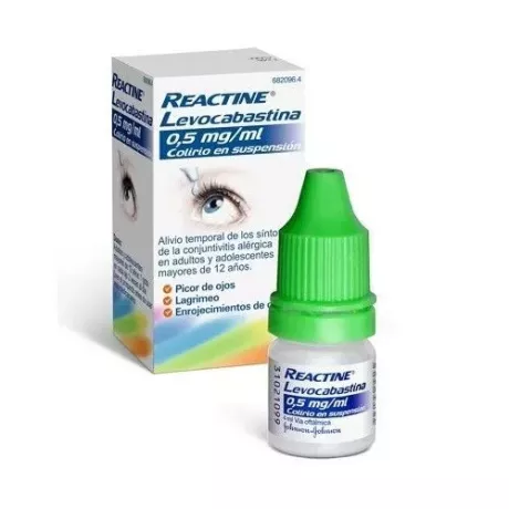 Reactine Levocabastina 0,5 Mg/Ml Colírio 1 Frasco Suspensão 4 Ml