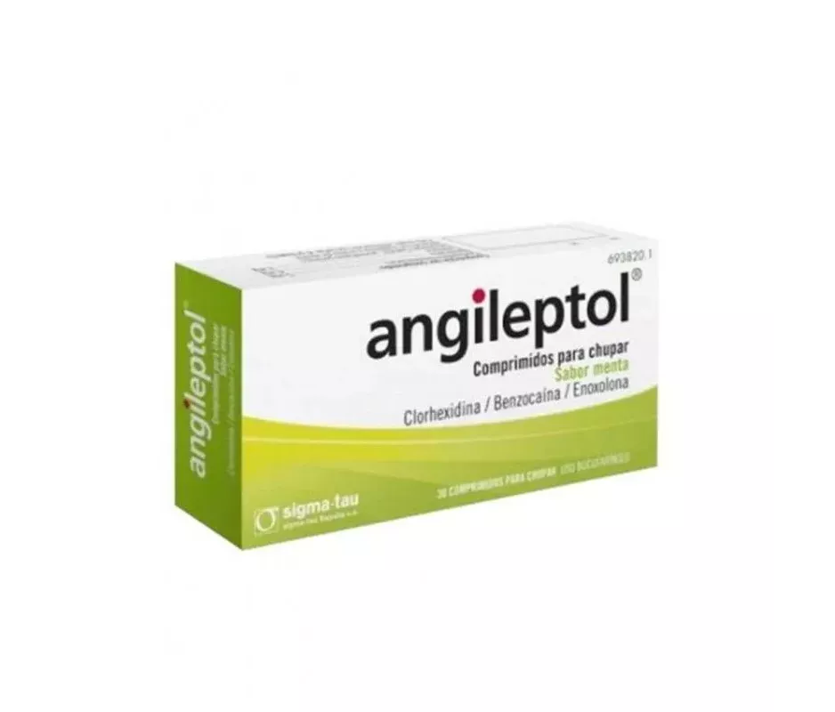 Angileptol 30 comprimidos para chupar hortelã