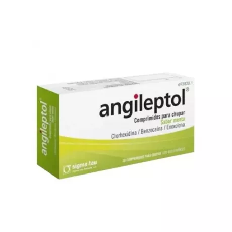 Angileptol 30 comprimidos para chupar hortelã