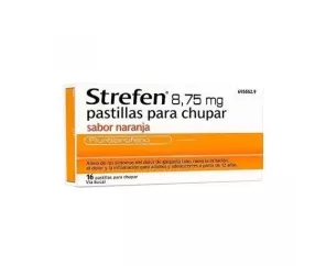 Strefen 8,75 mg 16 pastilhas para chupar laranja