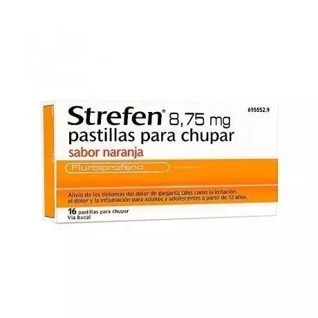 Strefen 8,75 mg 16 pastilhas para chupar laranja