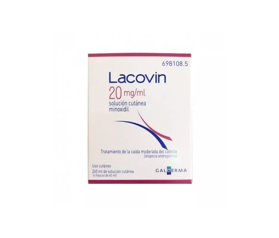 Lacovin 20 Mg/Ml Solucion Cutanea 4 Frascos 60 Ml