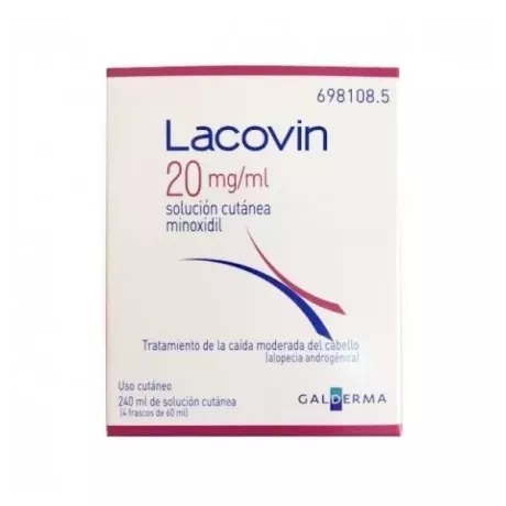 Lacovin 20 Mg/Ml Solucion Cutanea 4 Frascos 60 Ml