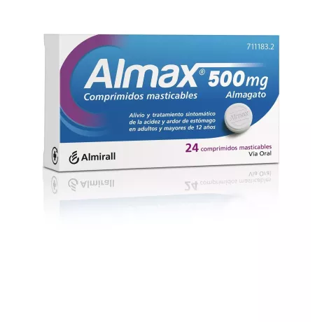 Almax 500 mg 24 comprimidos mastigáveis