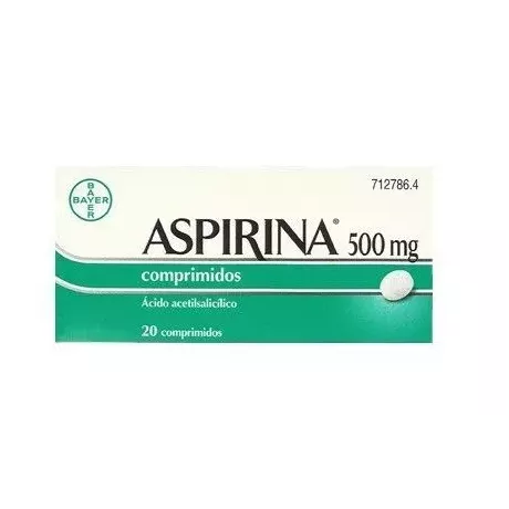 Aspirina 500 mg 20 comprimidos