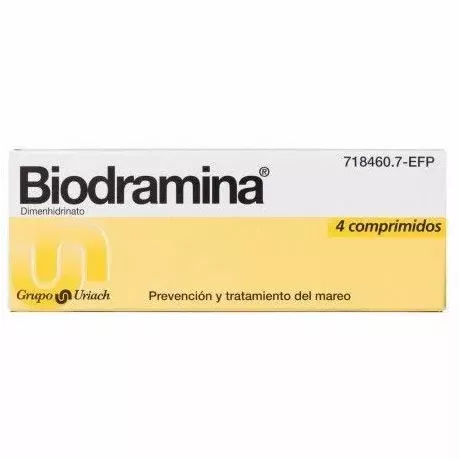 Biodramina 50 mg 4 comprimidos